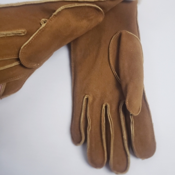 NEW! KOOLABURRA BY UGG Suede Faux Fur Gloves Small. - Picture 3 of 8